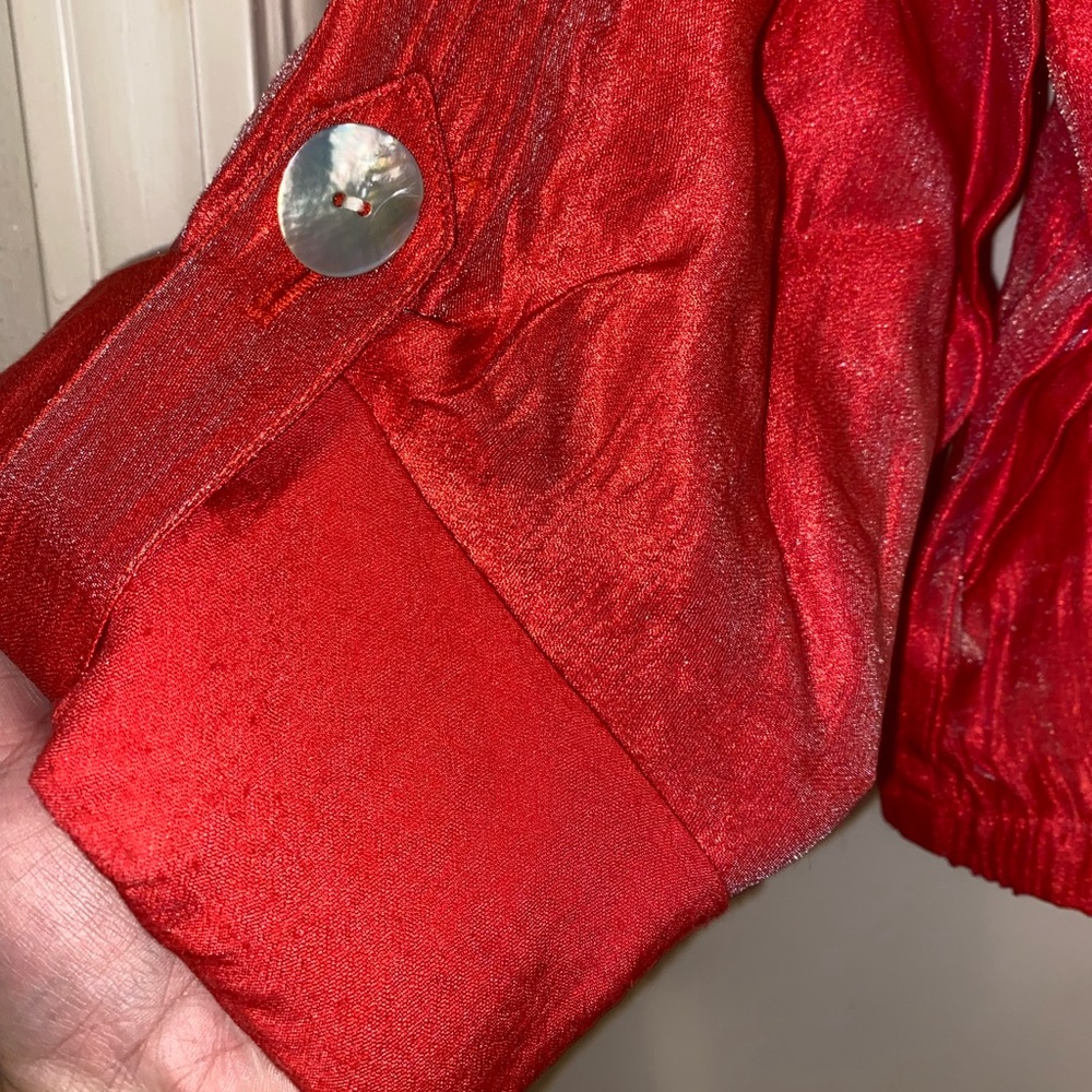 🌺Ruby Rd. Shimmering Cropped Jacket/ Top🌺 - Picture 3 of 9